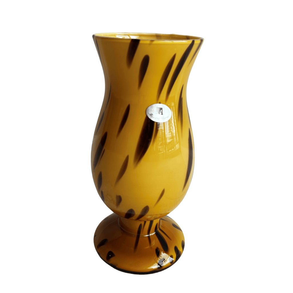 Vintage Azzurra Maestri Vetrai Italian Tortoiseshell Glass Vase