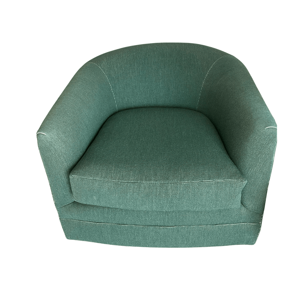 Vintage Upholstered Barrel Club Chair