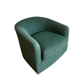 Vintage Upholstered Barrel Club Chair