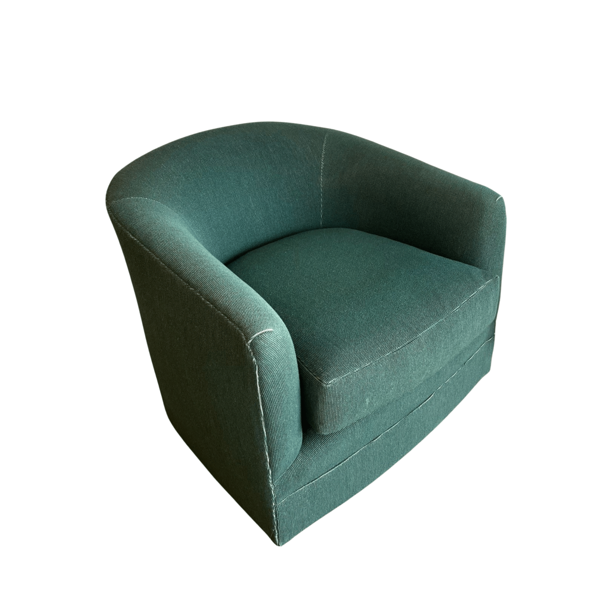 Vintage Upholstered Barrel Club Chair