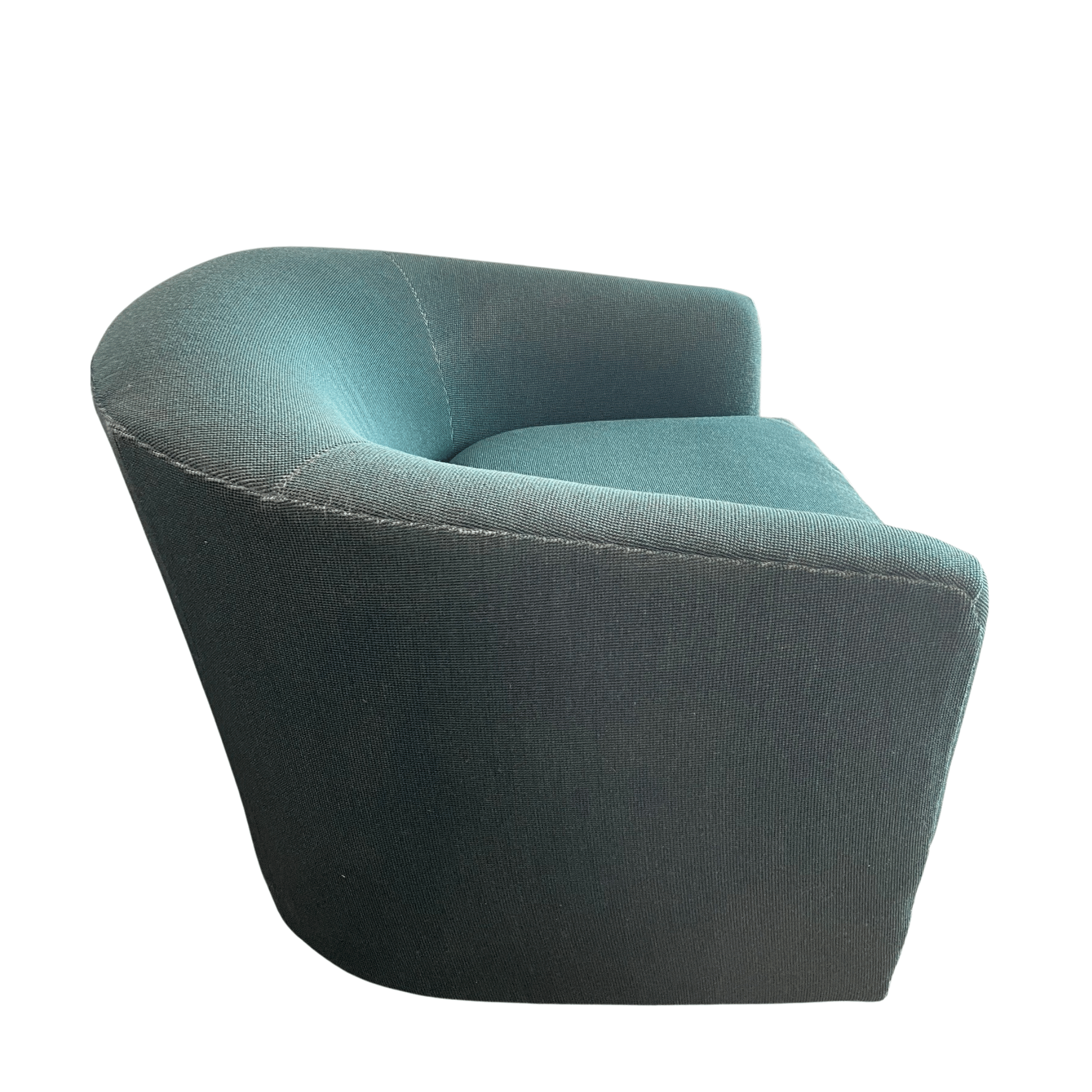 Vintage Upholstered Barrel Club Chair