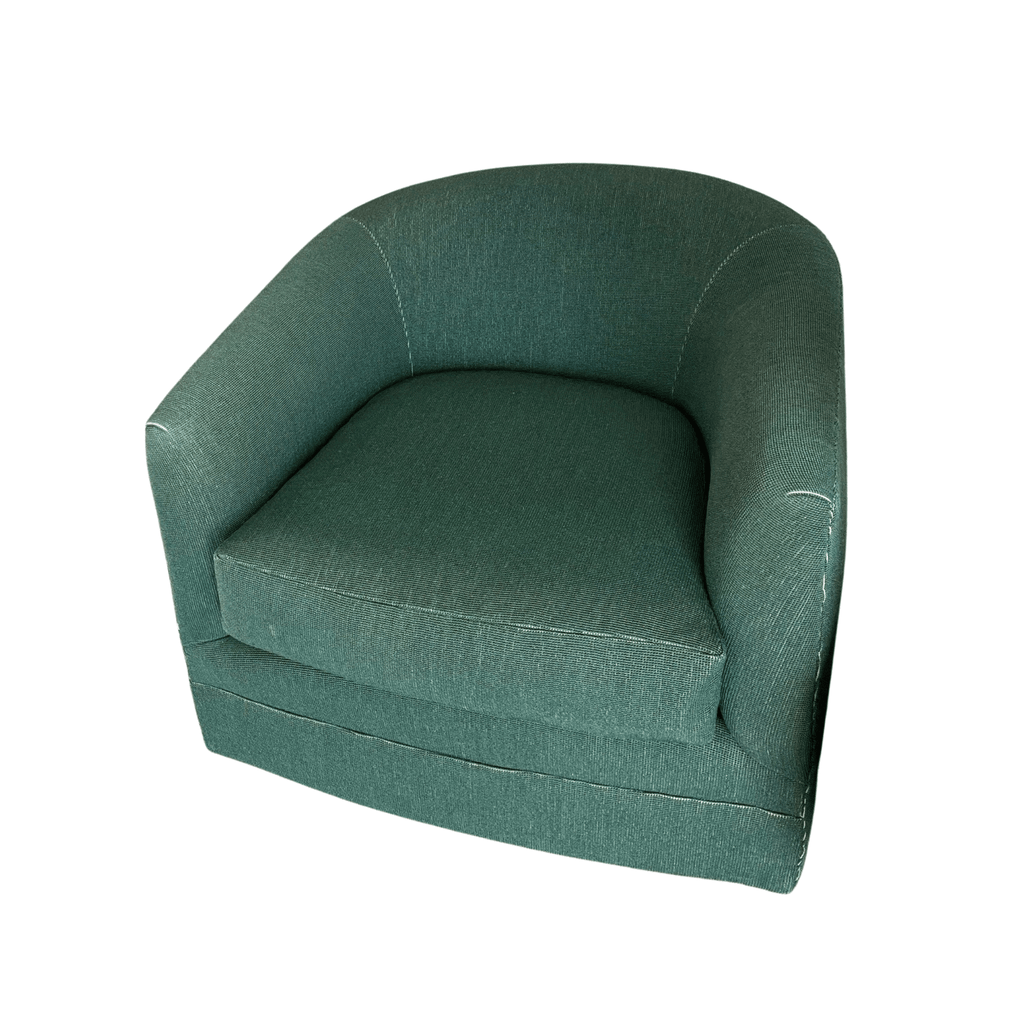 Vintage Upholstered Barrel Club Chair