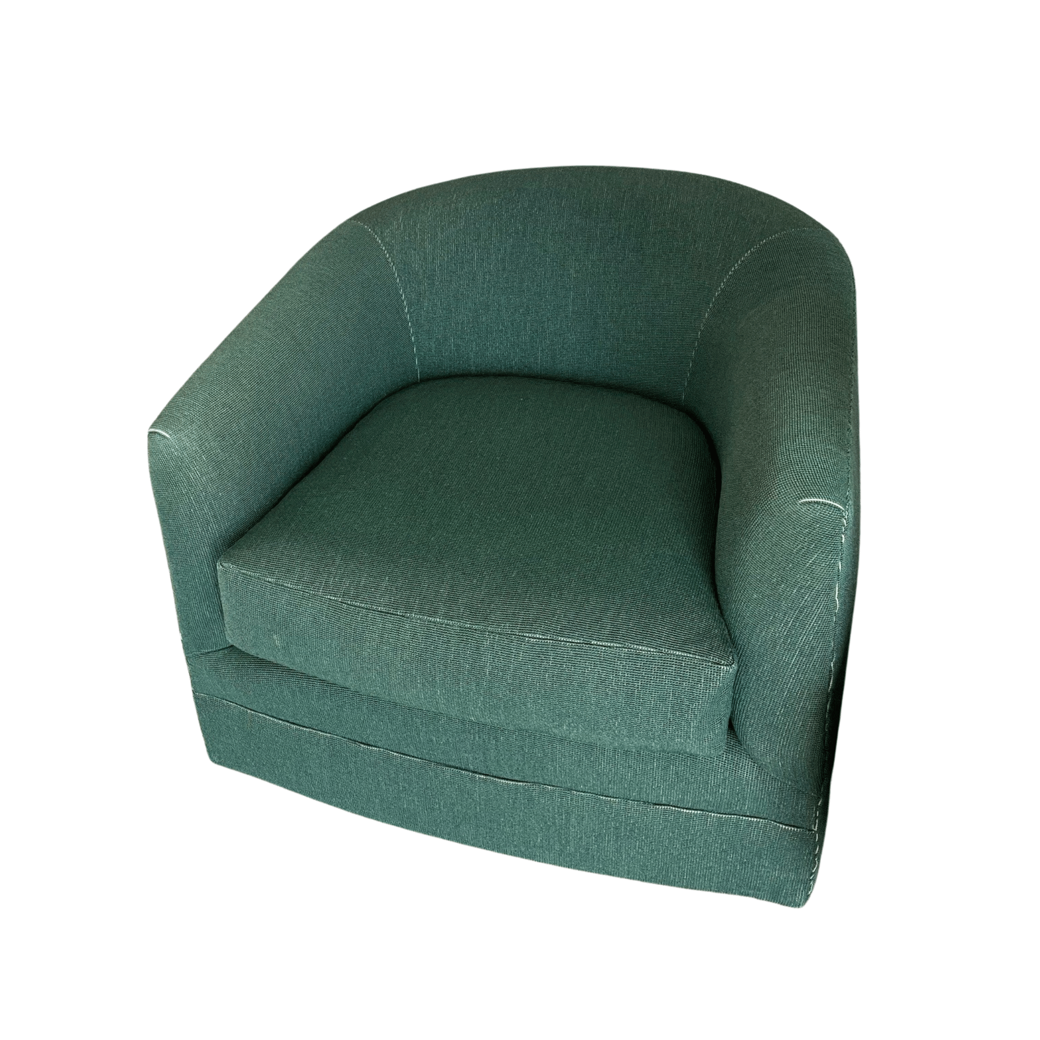 Vintage Upholstered Barrel Club Chair