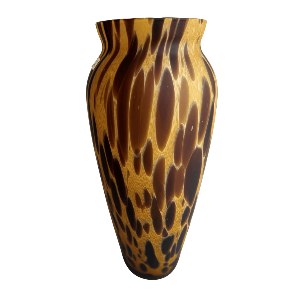 Vintage Maestri Vetrai Murano Style Tortoiseshell Glass Vase