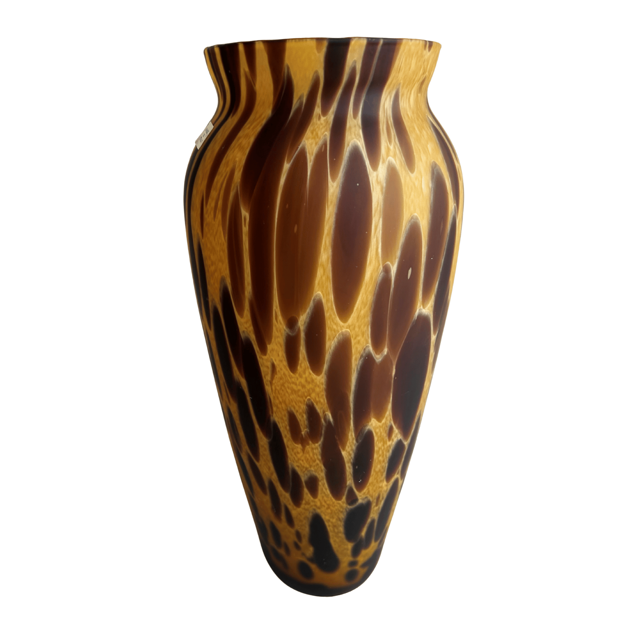 Vintage Maestri Vetrai Murano Style Tortoiseshell Glass Vase