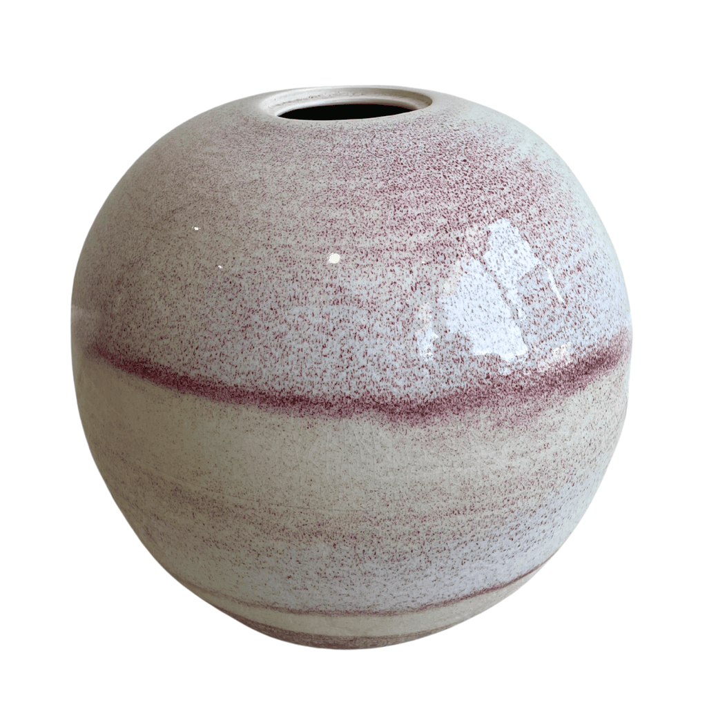 Glazed Stoneware Orb Vase