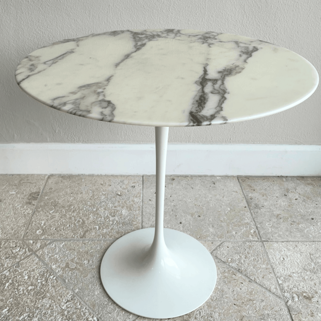 Eero Saarinen for KnollStudio Arabescato Marble Tulip Side Table