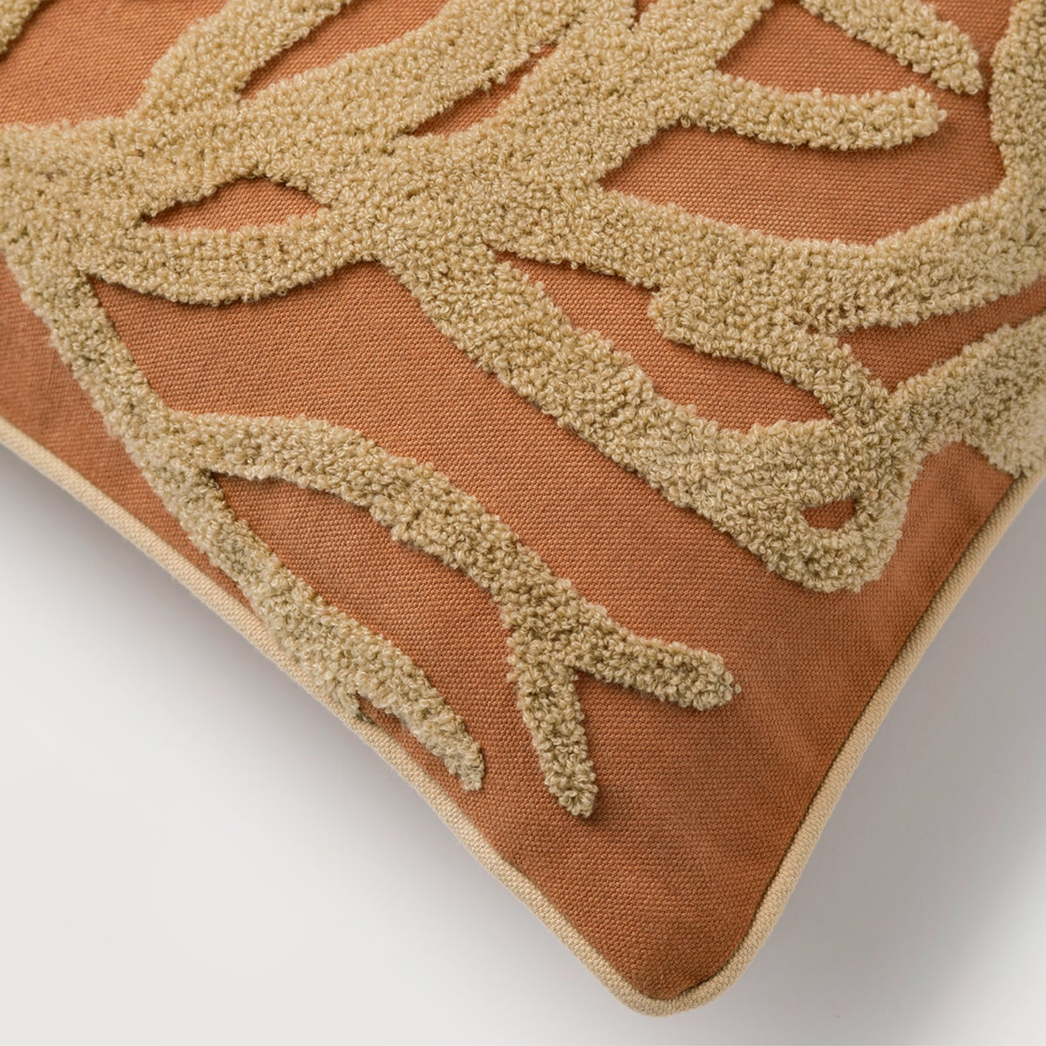 Caramel Coral Cushion, 20" x 20"