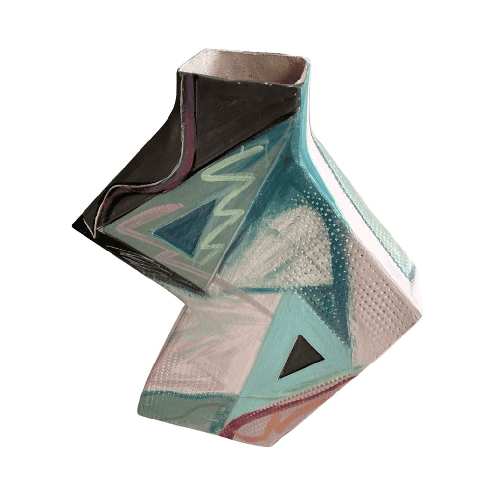Ceramic Art Pottery Vase by Gretchen Wachs, 1988