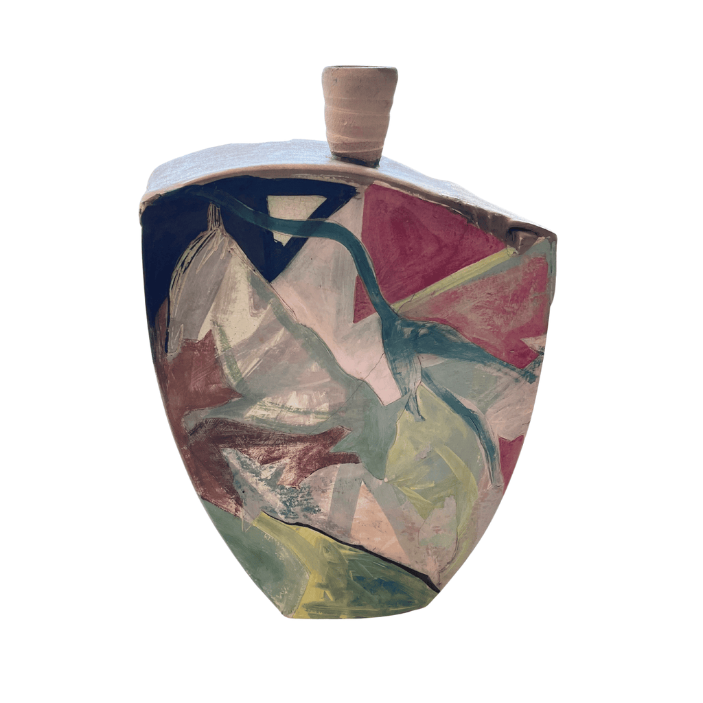 Ceramic Art Pottery Floor Vase by Gretchen Wachs