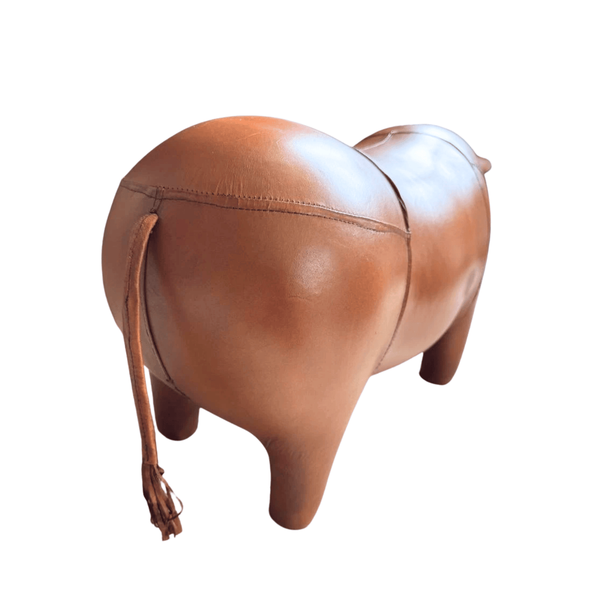 Vintage Handmade Leather Rhino Footstool  Available for Pre-Order | Arriving October 3rd