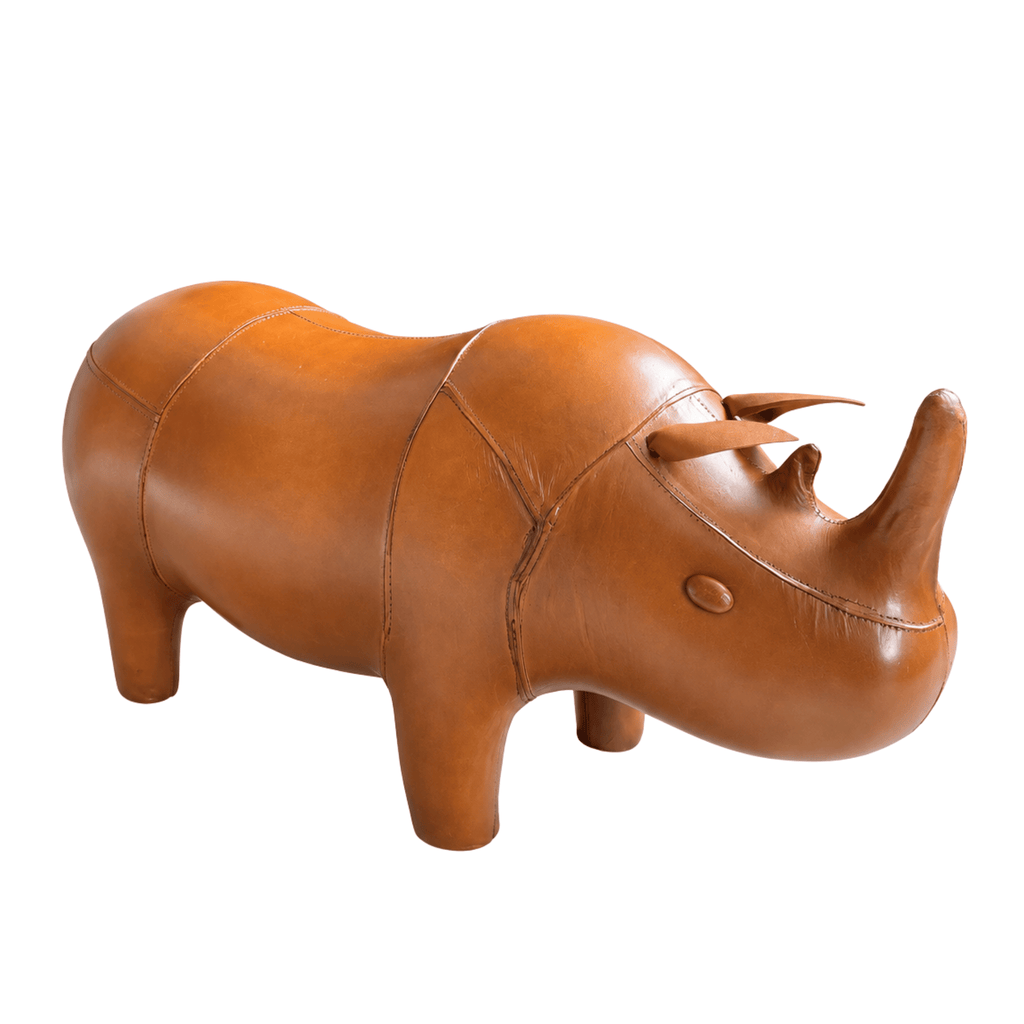 Vintage Handmade Leather Rhino Footstool  Available for Pre-Order | Arriving October 3rd