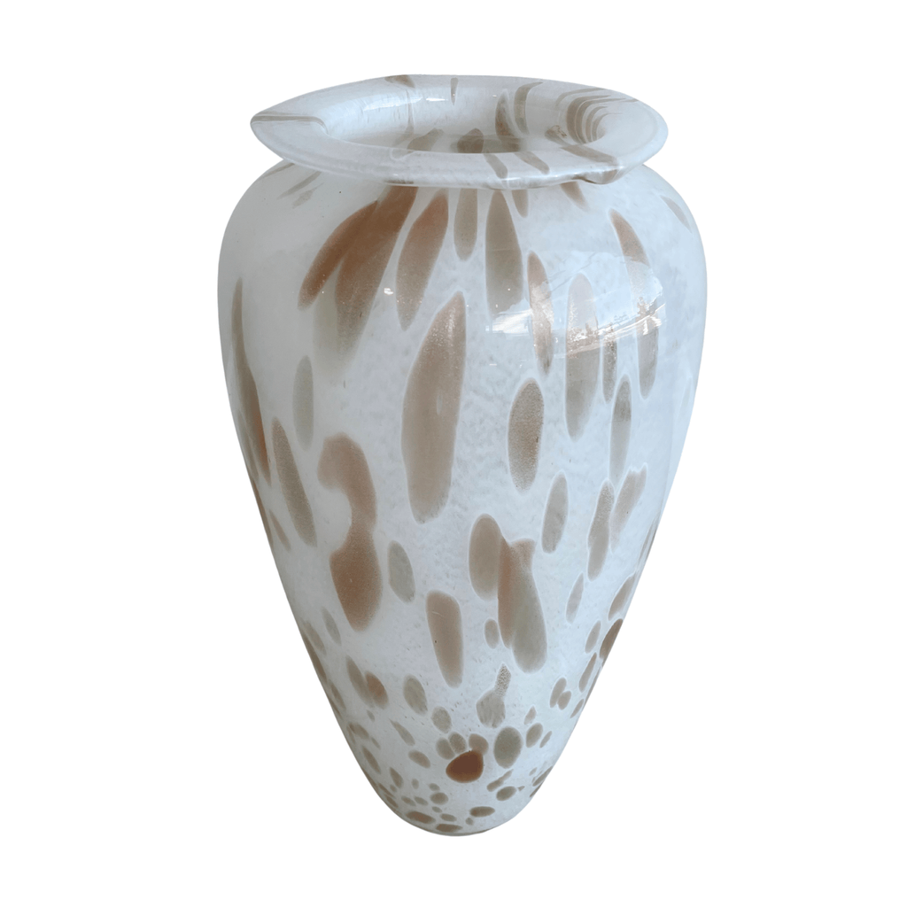 Vintage Maestri Vetrai Italian Art Glass Vase with Gold Aventurine