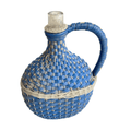 Blue Demijohn Bottle 11.5" H × 7.25" W × 3.5" D