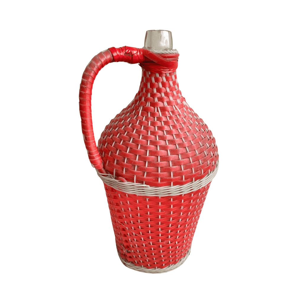 XL Pink Demijohn Bottle 17.5" H × 9" W × 9" D.