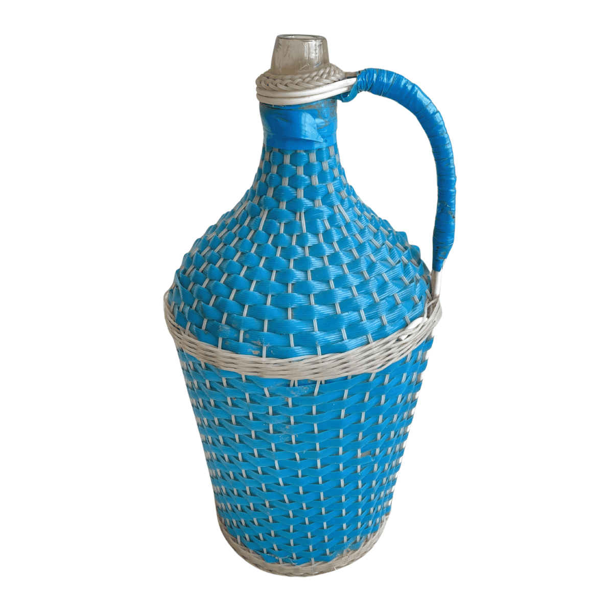 XL Blue Demijohn Bottle 18.5" H × 8.25" W × 8.25" D.