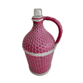 Hot Pink Demijohn Bottle 15.5" H × 8.25" W × 7" D.