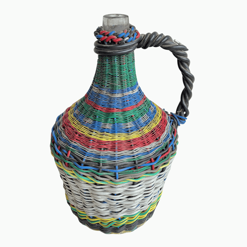 Multi Demijohn Bottle 13.5" H × 9.25" W × 7.5" D.