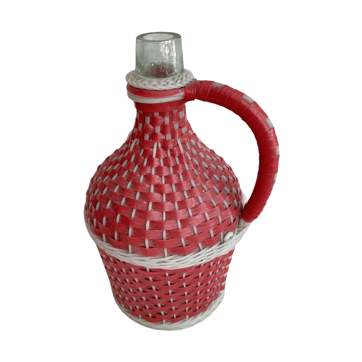 Hot Pink Demijohn Bottle 11.75" H × 7" W × 6.25" D.