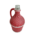 Hot Pink Demijohn Bottle 11.75" H × 7" W × 6.25" D.