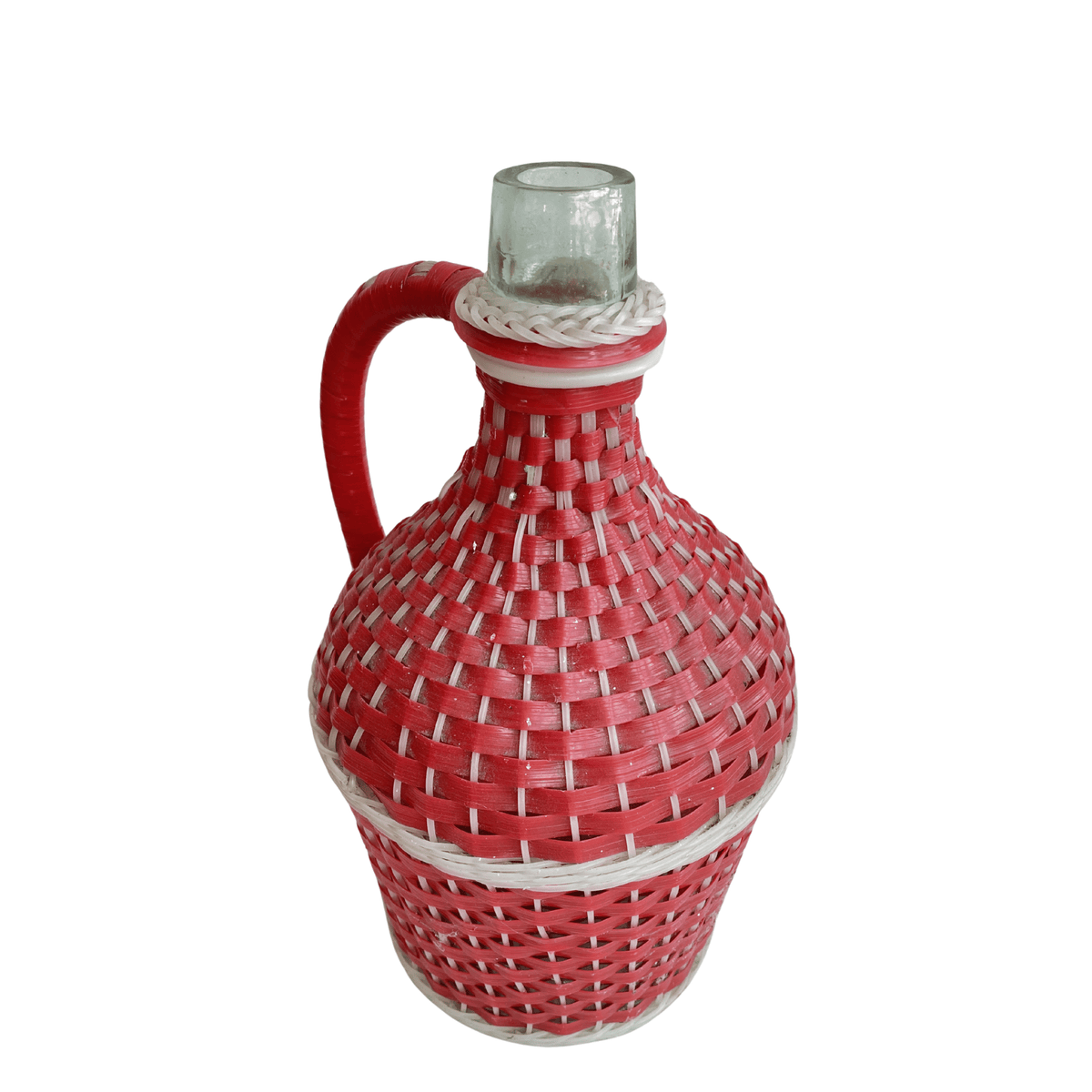 Hot Pink Demijohn Bottle 11.75" H × 7" W × 6.25" D.