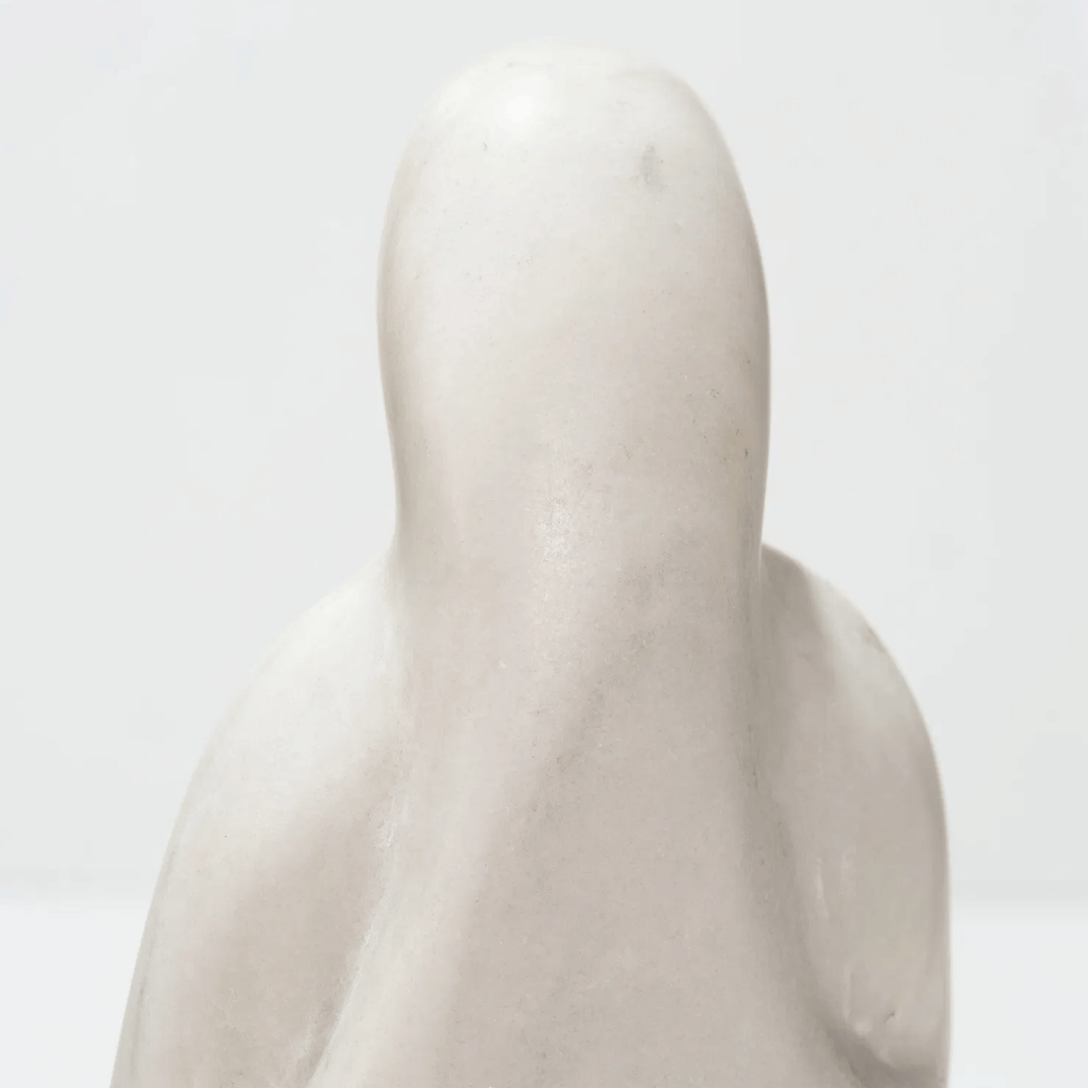 American Modernist Carved Marble Sculpture, Signed Hall, 1974