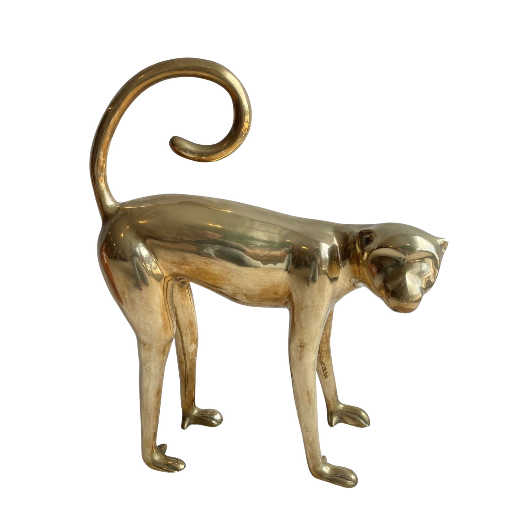 Vintage Brass Monkey Sculpture