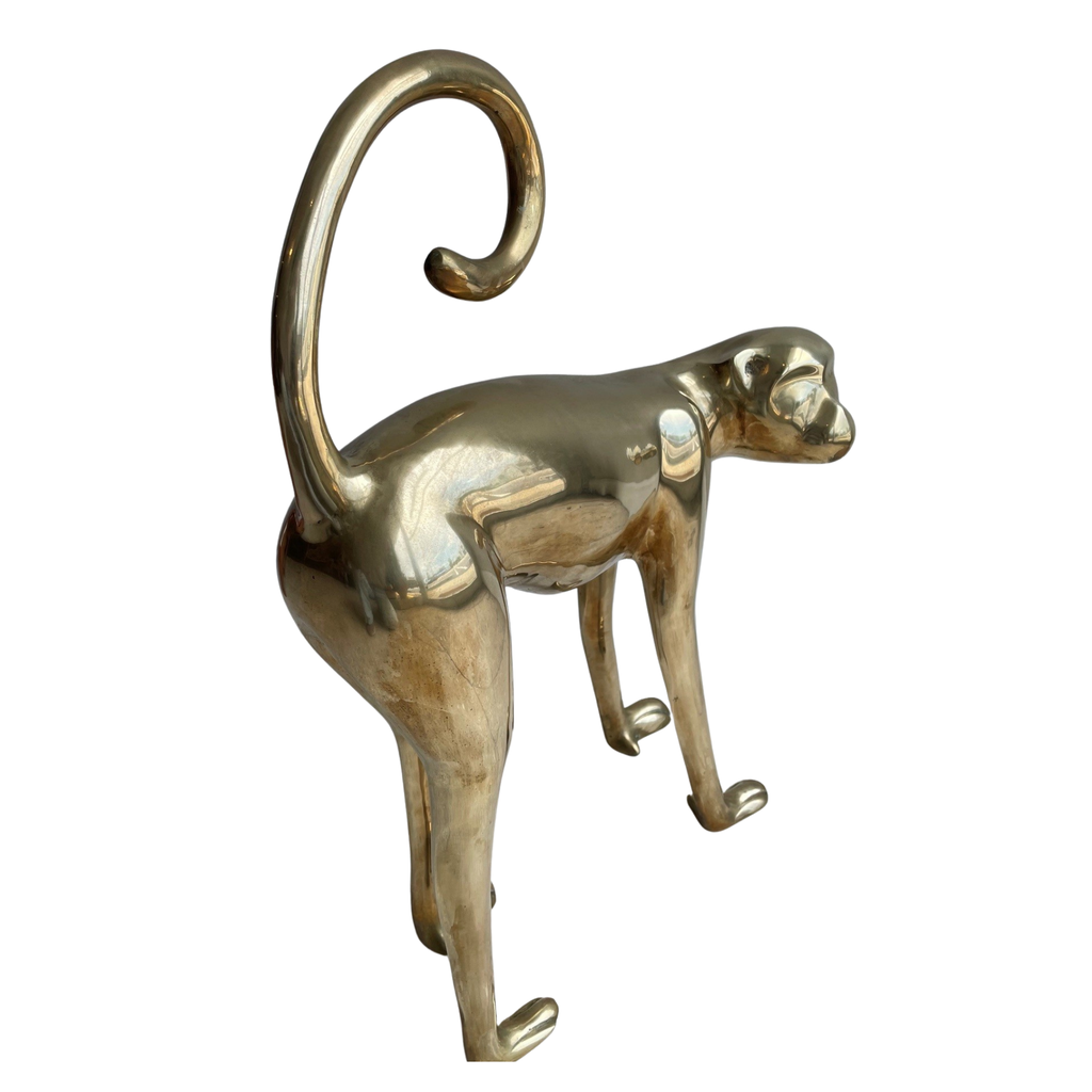 Vintage Brass Monkey Sculpture