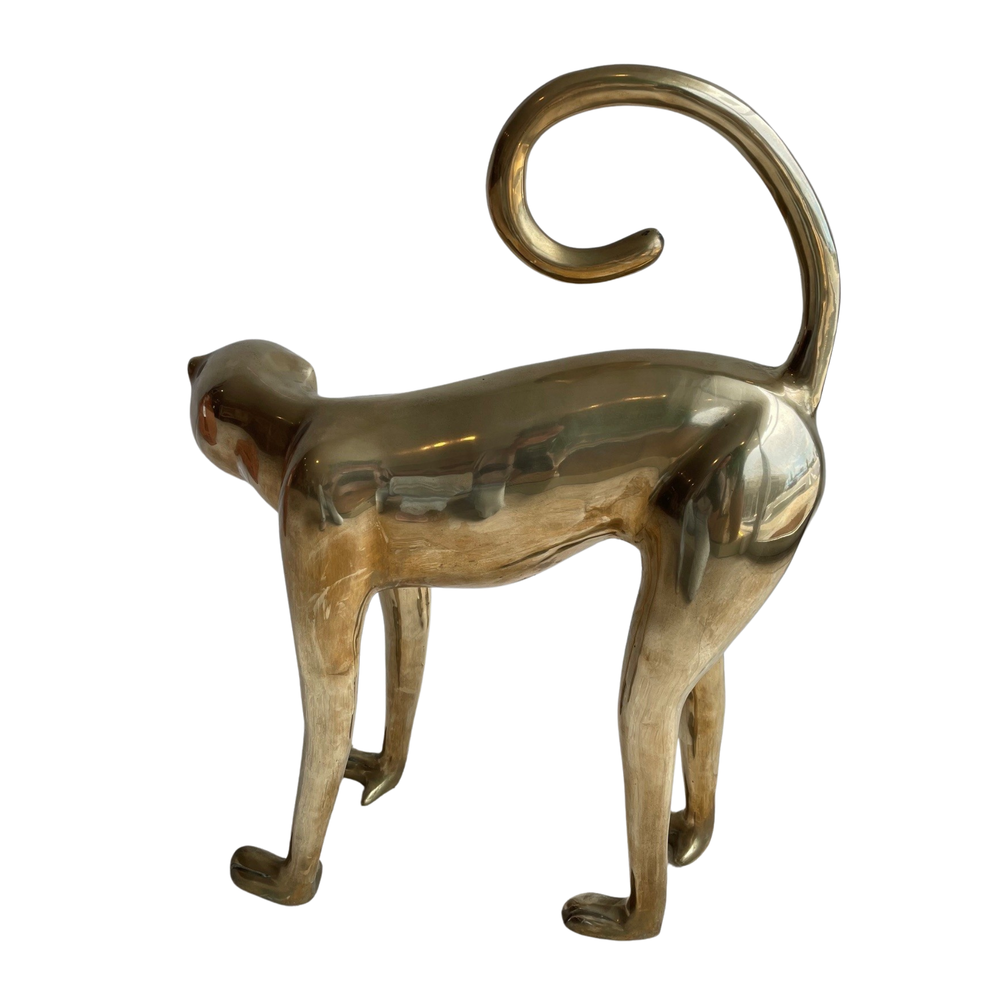 Vintage Brass Monkey Sculpture