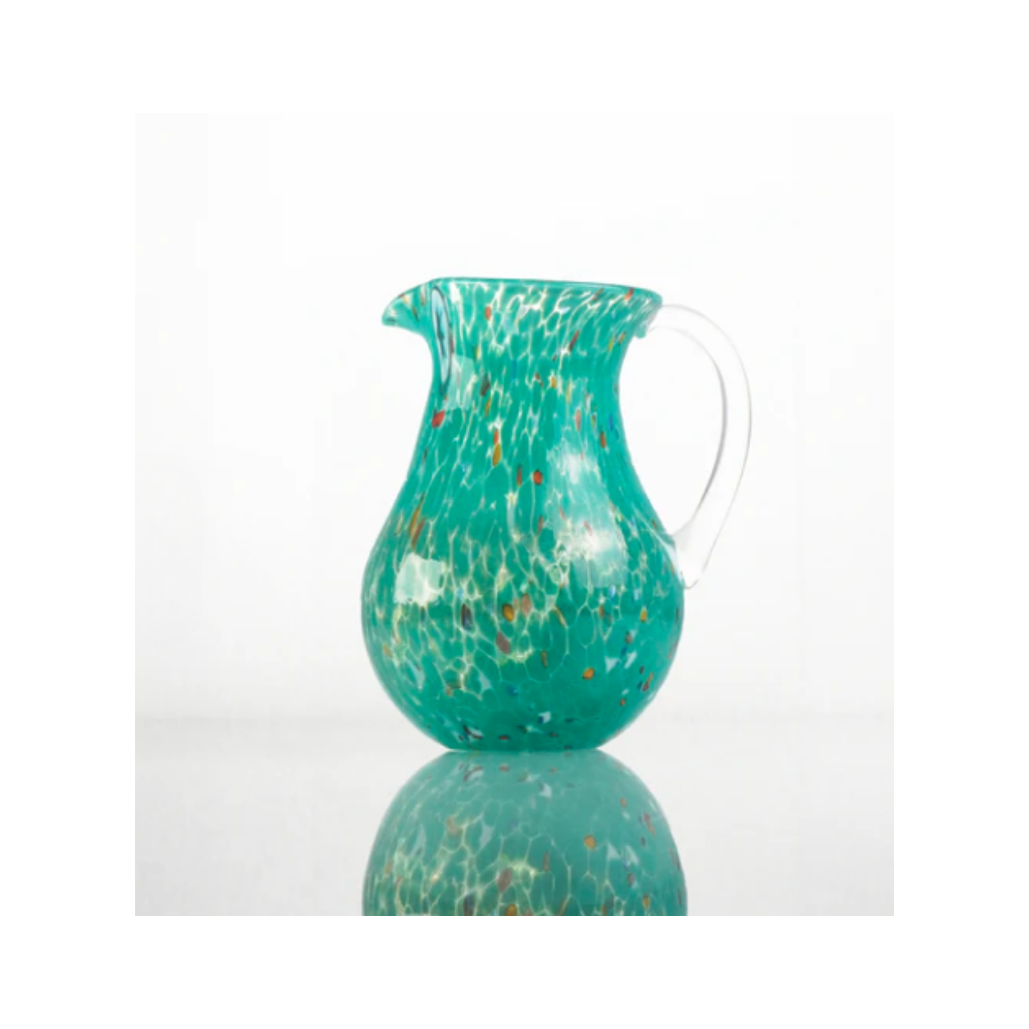 Murano Glass Pitcher 22 cm Hand-Blown Italian Glass