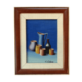 Signed G. Cerbone Vintage Still Life Oil Painting on Board