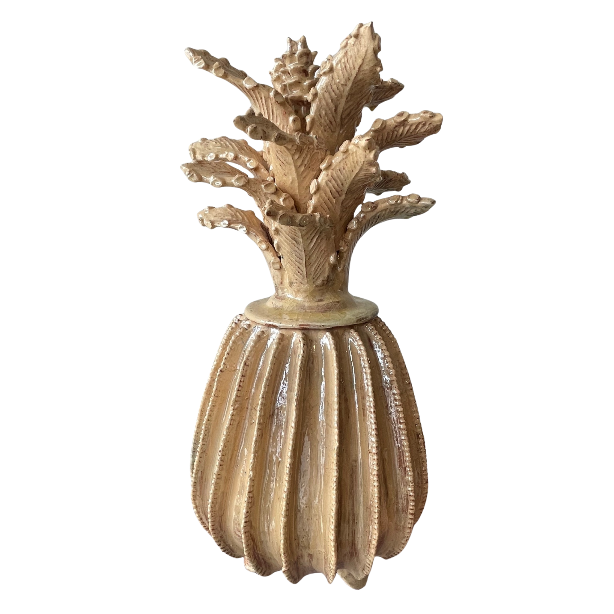 Handcrafted Clay Pineapple from Tangancícuaro, Michoacán