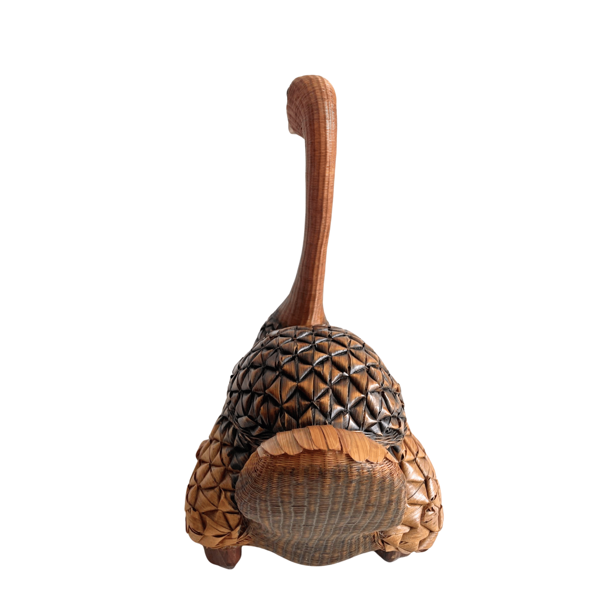 Vintage Rattan Goose Basket Box Attributed to Shanghai Handicrafts