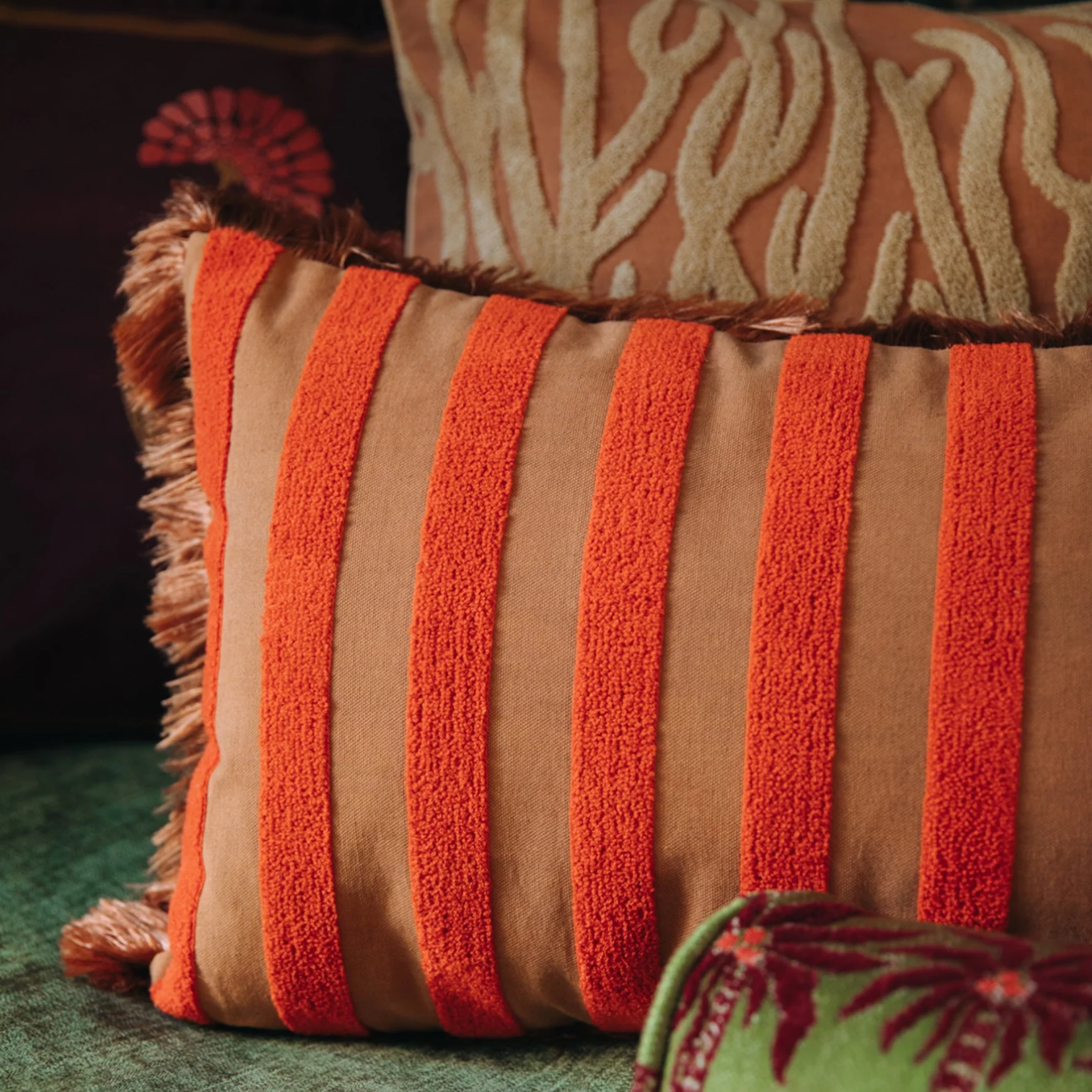 Gazette Stripe Cushion, 24" x 16"