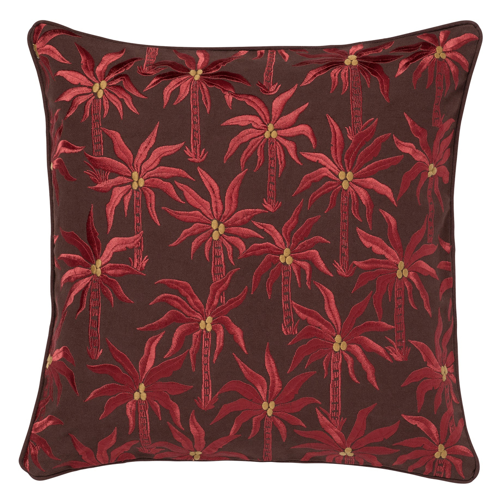Bordeaux Palms Cushion, 20" x 20"