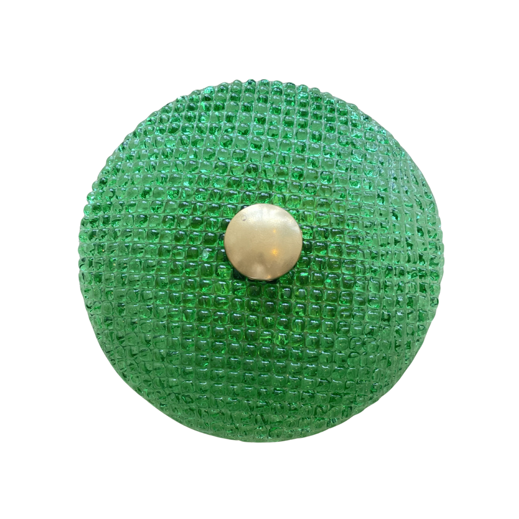 Emerald Green Murano Glass Light Fixture, Italy