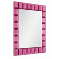Murano Pink Glass Block Mirror
