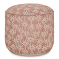 Pink Sunset Palm Trees Pouf, 20" x 16"