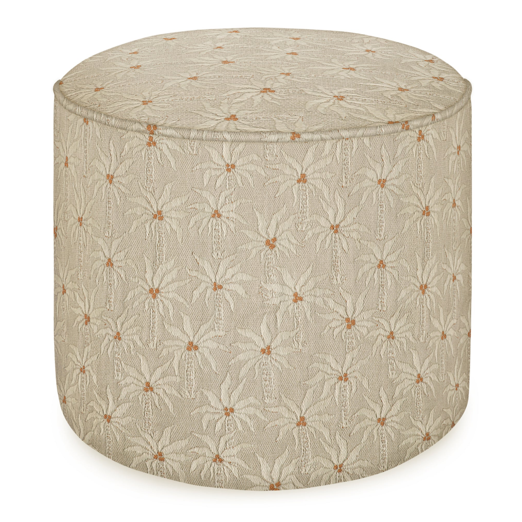 Sand Palms Pouf, 18" x 18"