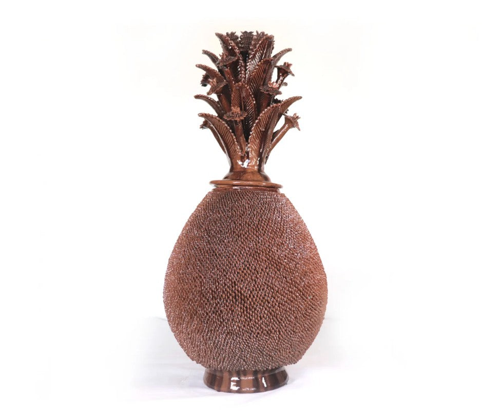 Handcrafted Clay Pineapple, Michoacán, 70 cm