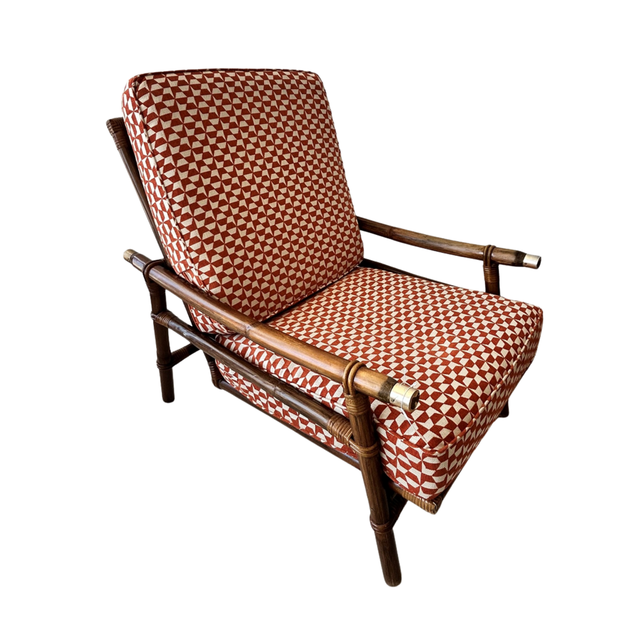 John Wisner for Ficks Reed Far Horizons Campaign Lounge Chair & Ottoman