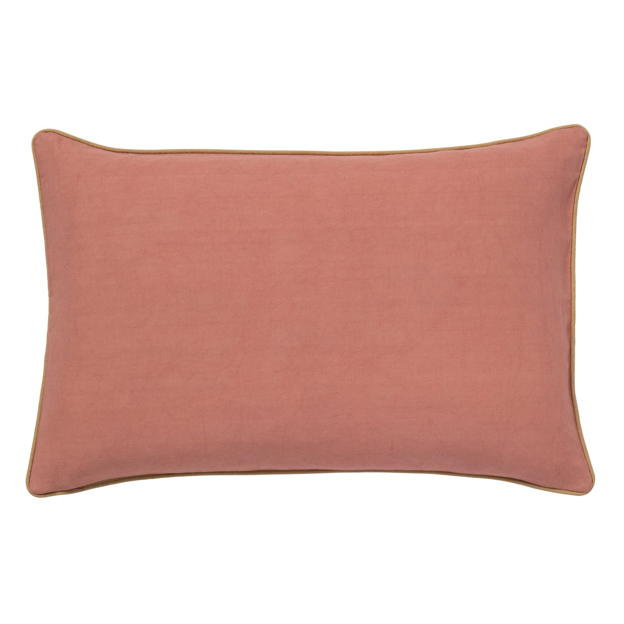 Labyrinth Pink & Raffia Cushion, 24" x 16"