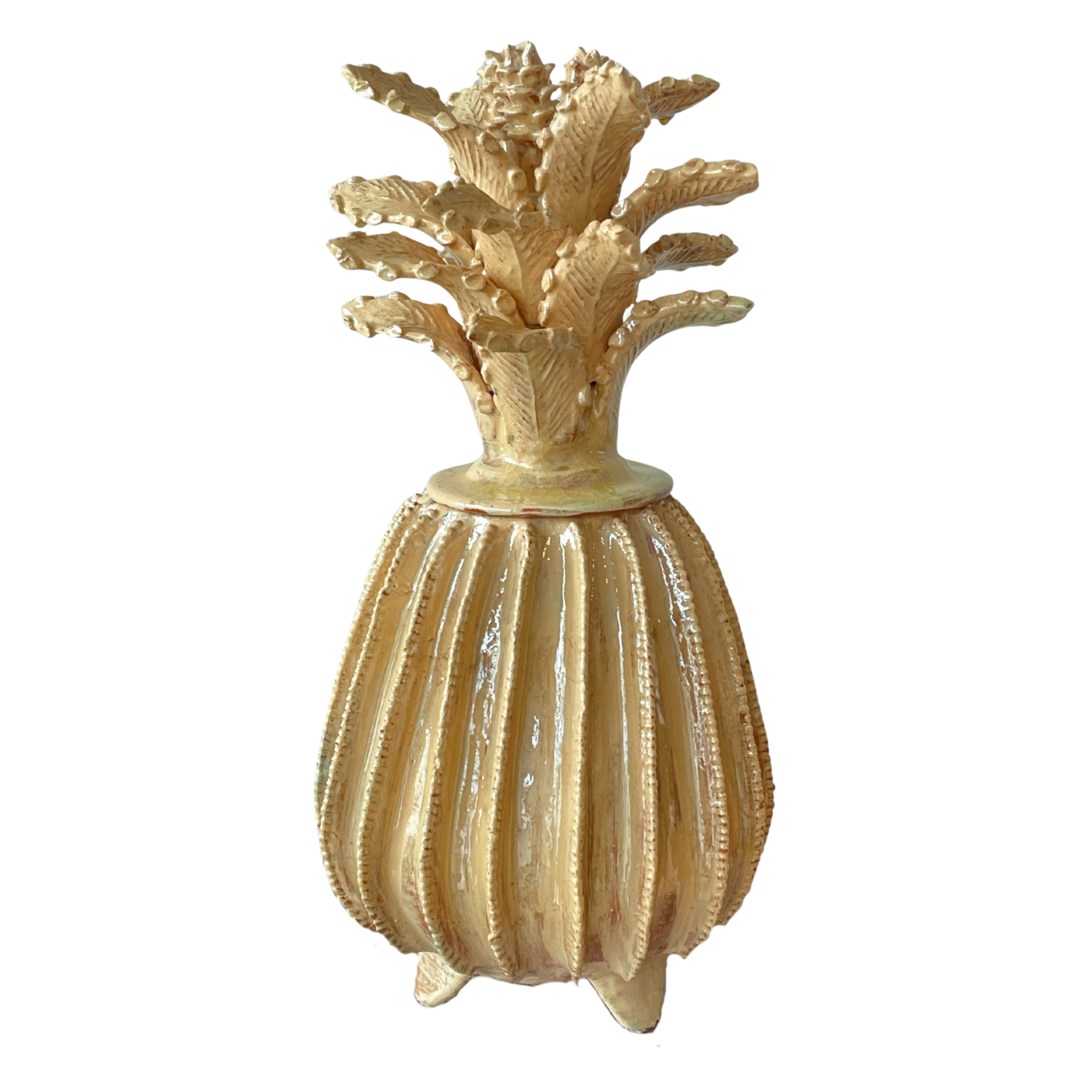 Handcrafted Clay Pineapple from Tangancícuaro, Michoacán