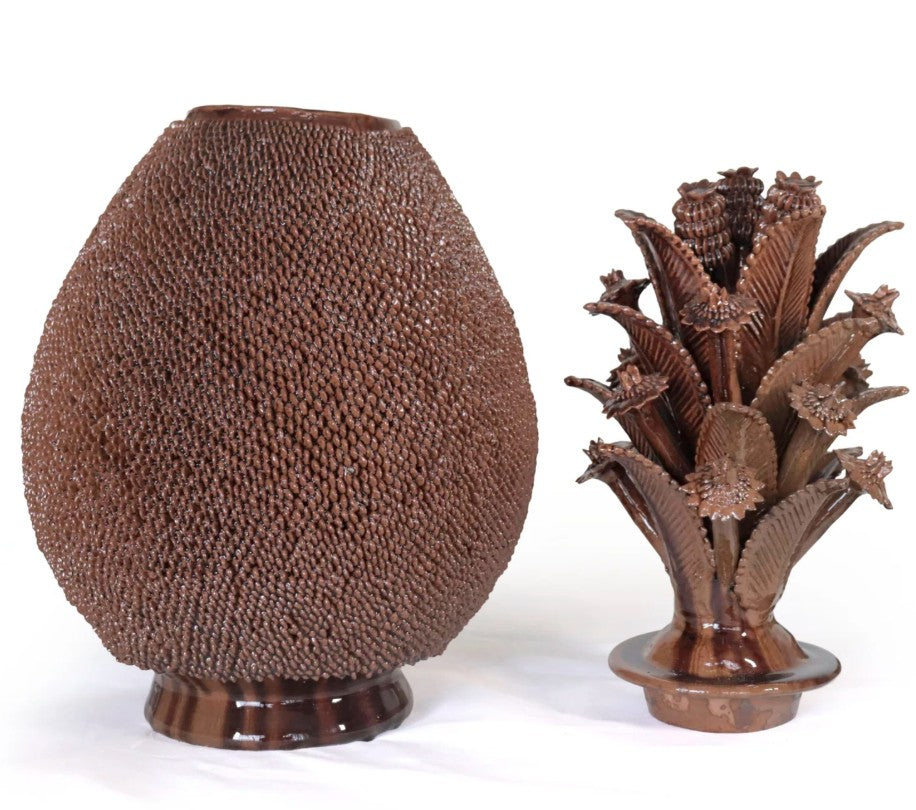 Handcrafted Clay Pineapple, Michoacán, 70 cm