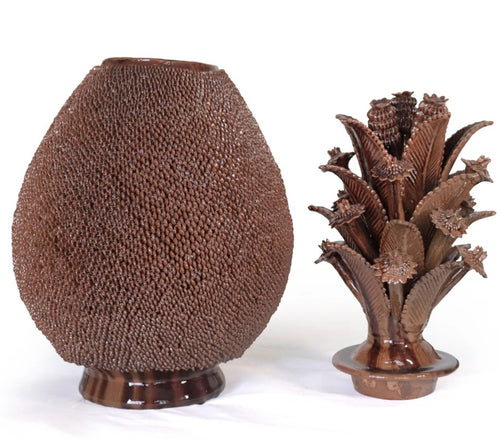 Handcrafted Clay Pineapple, Michoacán, 70 cm