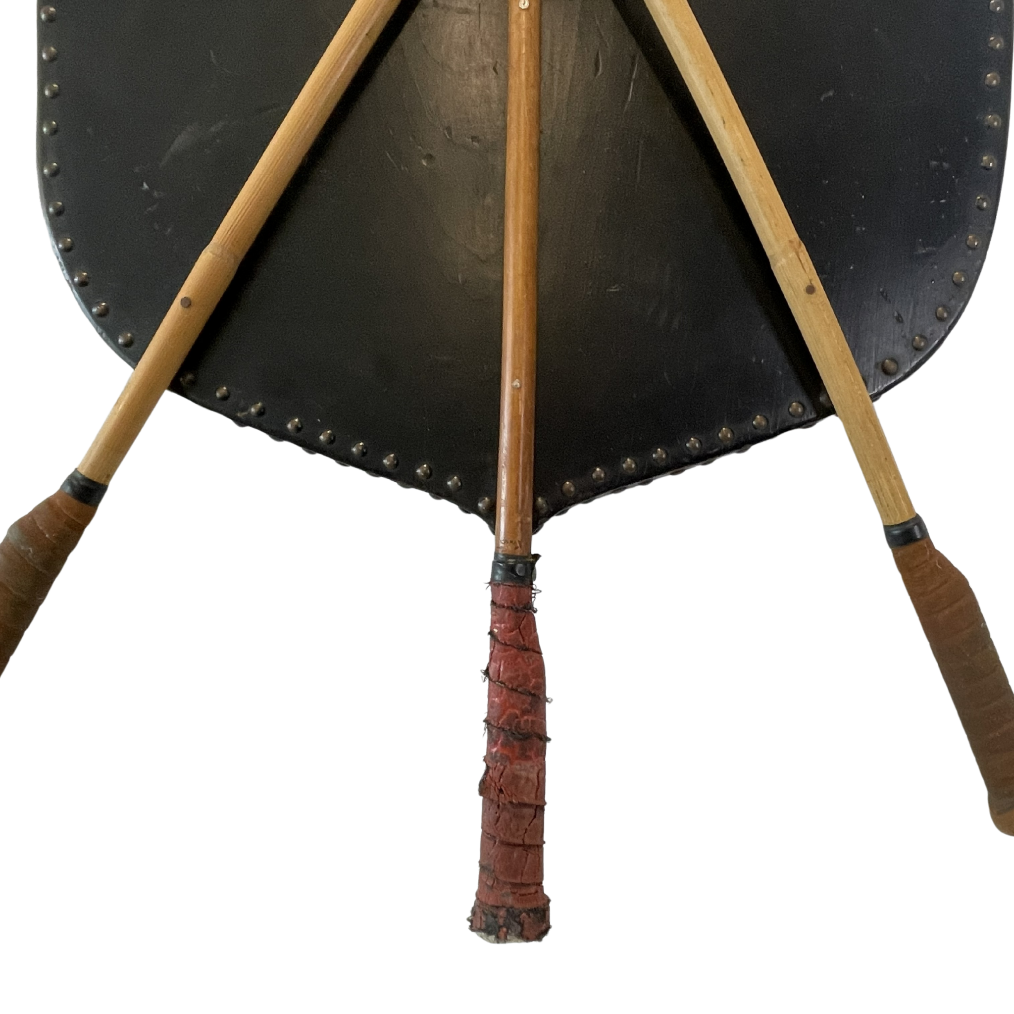 Vintage Wood Shield with Three Polo Mallets