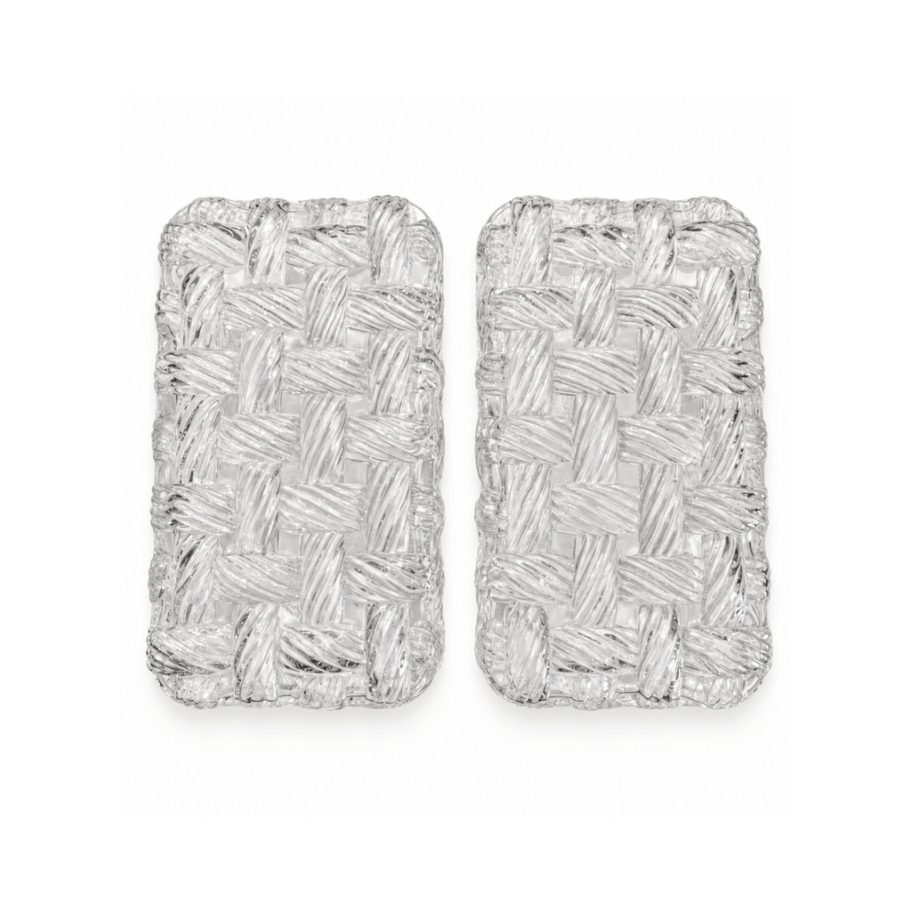 Pair of Vintage Basket Weave Sconces