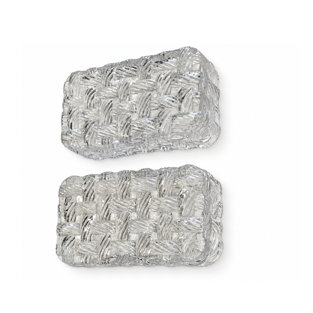 Pair of Vintage Basket Weave Sconces
