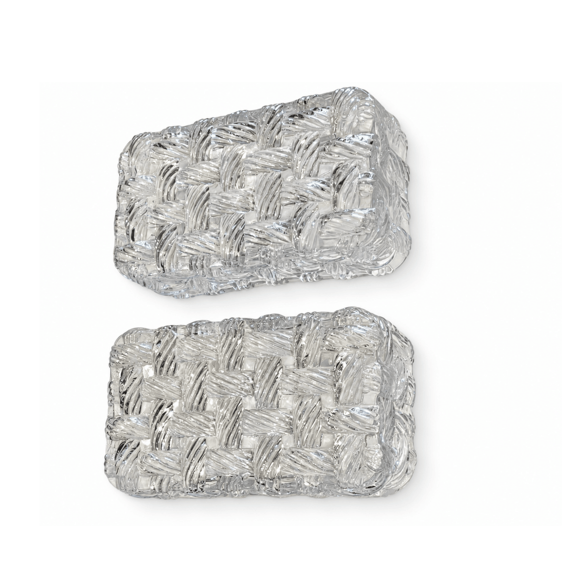 Pair of Vintage Basket Weave Sconces