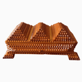 Vintage Tramp Art Hand-Carved Wood Box